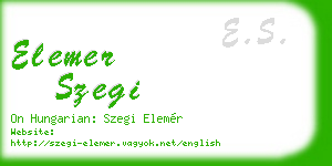 elemer szegi business card